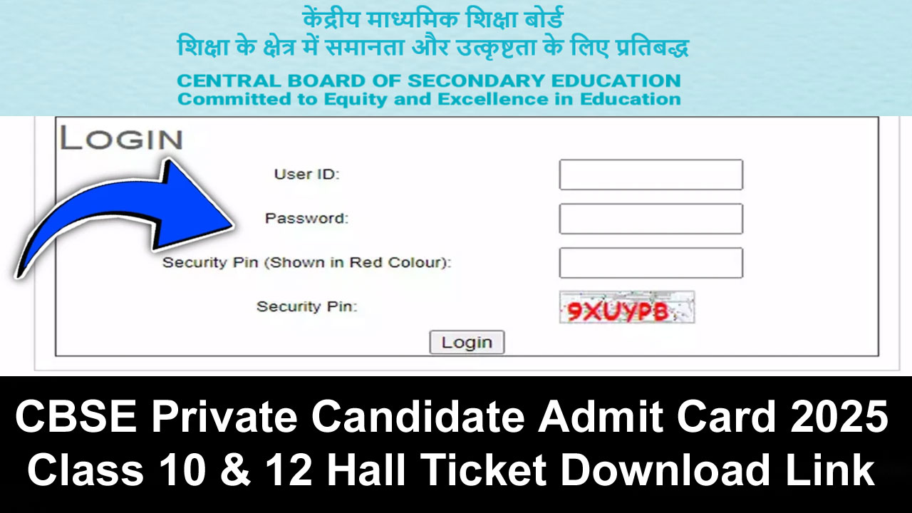 cbse private candidate admit card