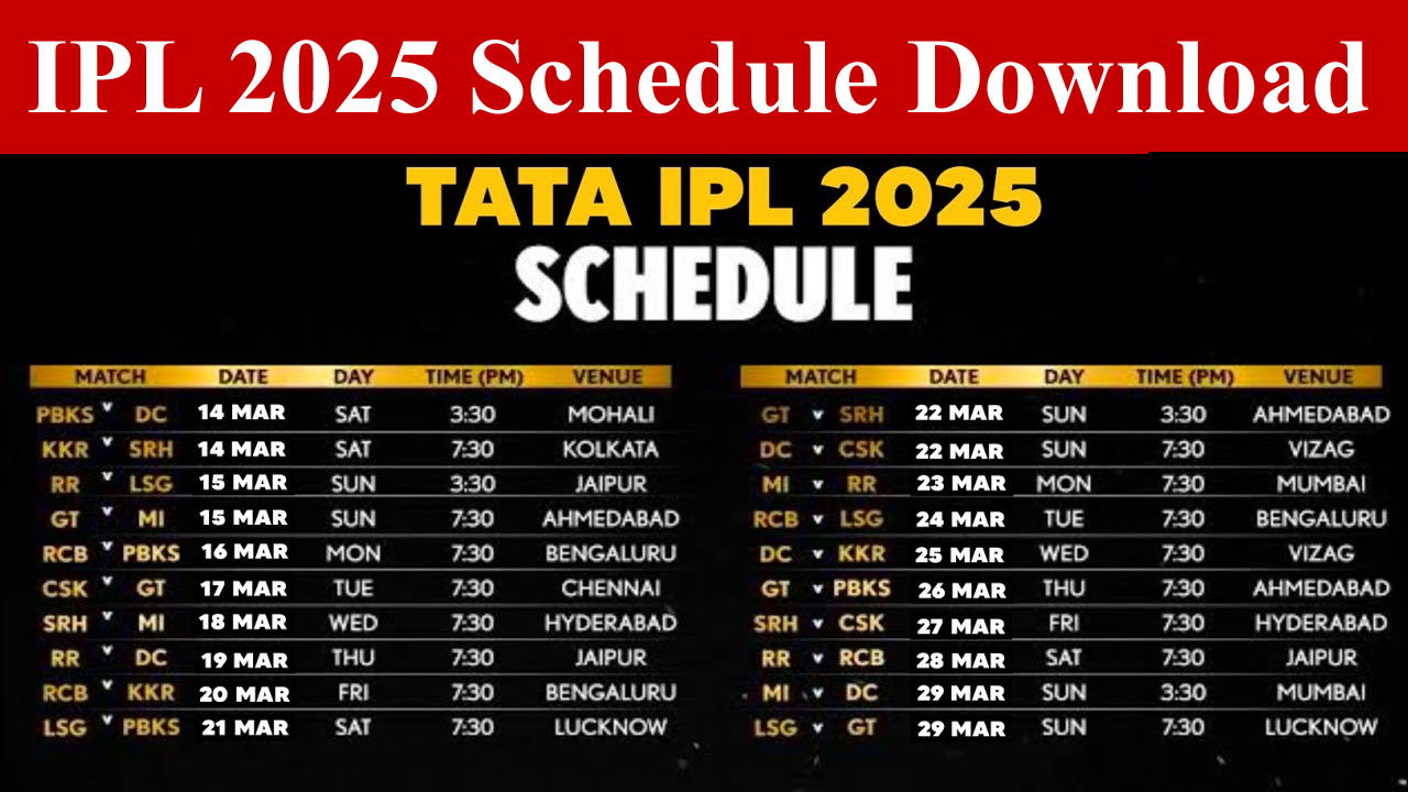 ipl 2025 schedule release date