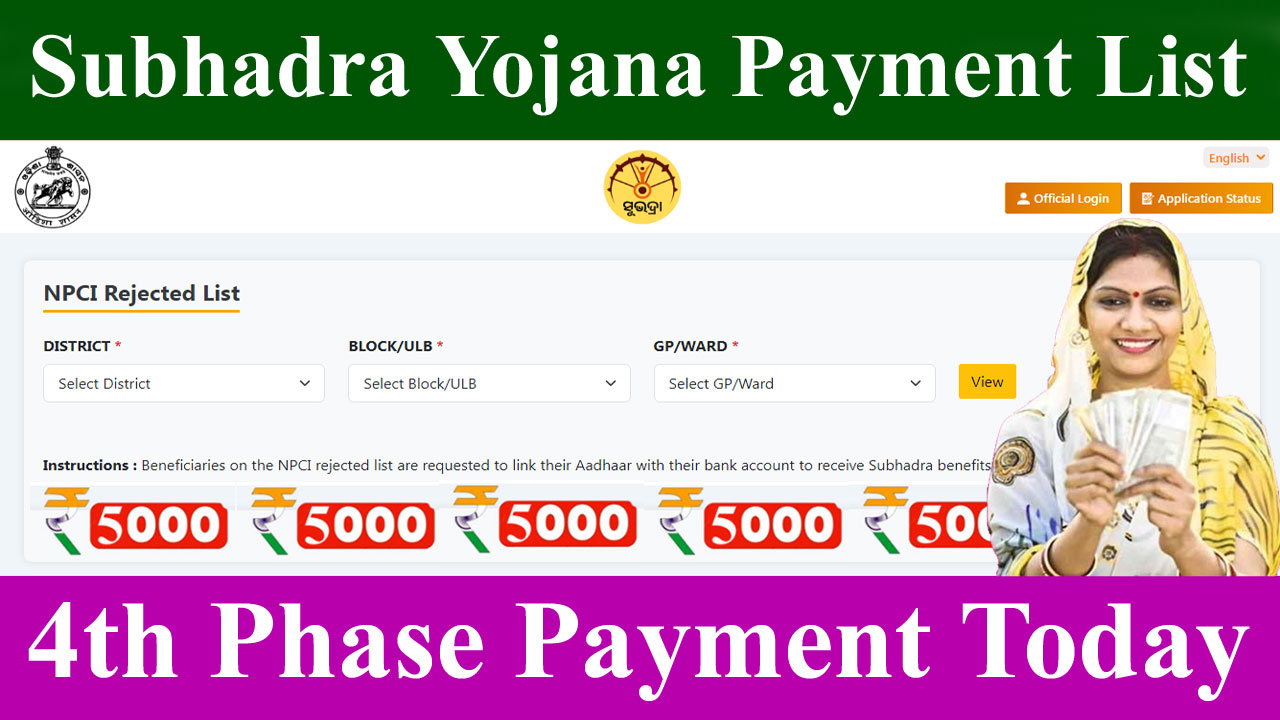 odisha subhadra yojana payment list