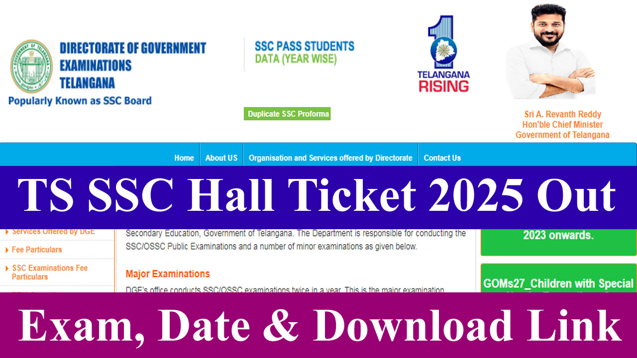 TS SSC Hall Ticket 2025 Class 10 Admit Card Link, Release Date @bse.telangana.gov.in alt=